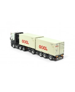 86656 - Scania serie4 Topline 6x2 2x20ft container trailer Michel Kramer /1:50 TEKNO