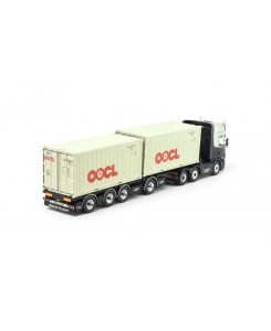 86656 - Scania serie4 Topline 6x2 2x20ft container trailer Michel Kramer /1:50 TEKNO