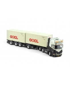 86656 - Scania serie4 Topline 6x2 2x20ft container trailer Michel Kramer /1:50 TEKNO