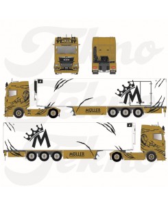 87945 - Man TGX GX 4x2 frigo Muller - Golden Commander /1:50 Tekno