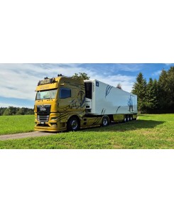 87945 - Man TGX GX 4x2 frigo Muller - Golden Commander /1:50 Tekno