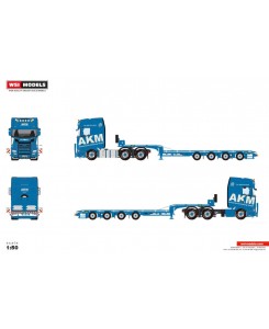 WSI01-4885 - Scania CS20H 6x4 lowloader 4axle AKM Autokranvermietung GmbH /1:50 WSImodels