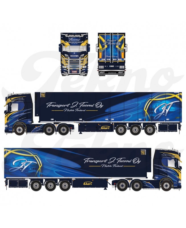 85933 - Scania NGS520 Highline 6x2 frigo 3assi Tuomi /1:50 Tekno